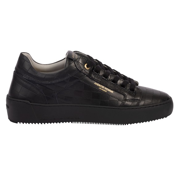 Android Homme Mens Black Venice Laser Perforated Checkerboard Trainer #3