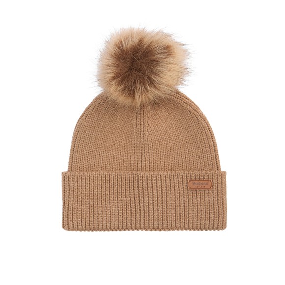 Barbour Lifestyle Womens Beige Dover Beanie & Hailes Scarf Gift Set #3