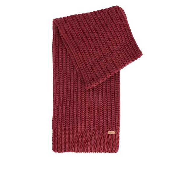 Barbour Lifestyle Womens Red Saltburn Beanie & Scarf Set #3