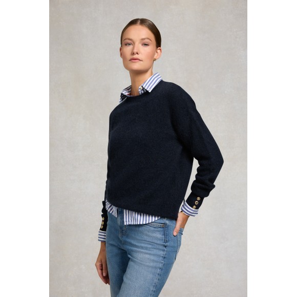 Holland Cooper Womens Blue Tori Crew Neck Knit #3