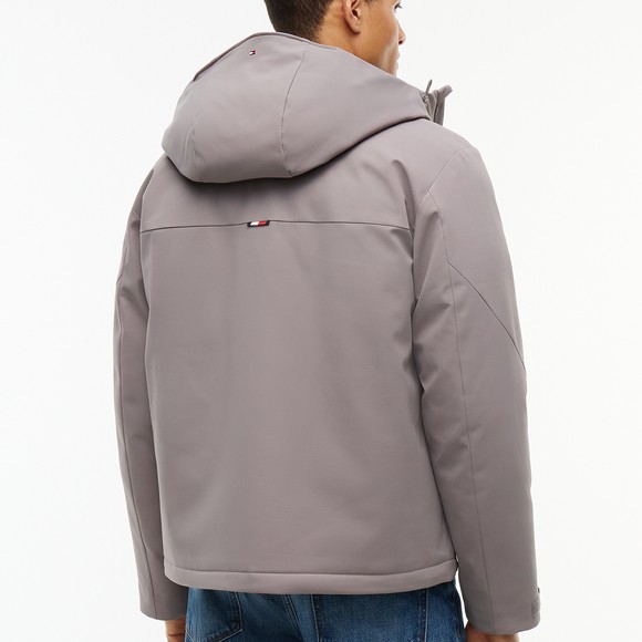 Tommy Hilfiger Mens Grey Tech Hooded Padded Jacket main image