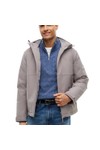 Tommy Hilfiger Mens Grey Tech Hooded Padded Jacket