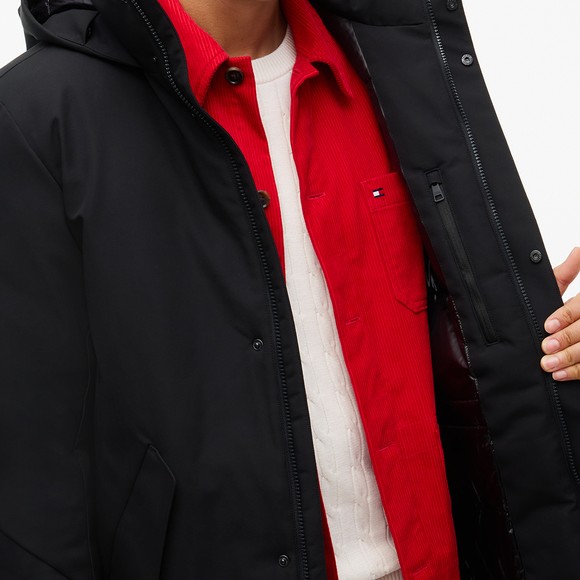 Tommy Hilfiger Mens Black Tech Hooded Padded Parka main image