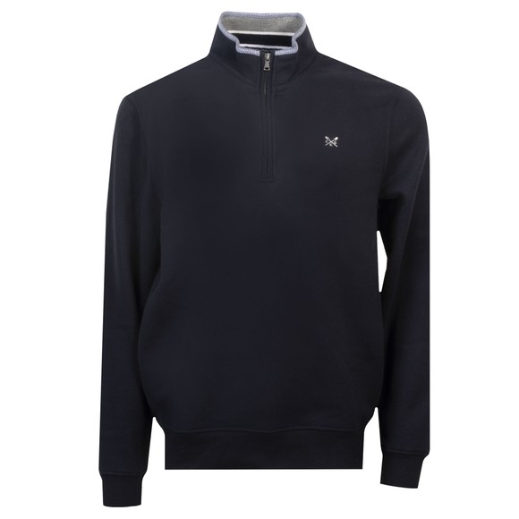 Crew Clothing Company Mens Blue Classic 1/2 Zip Sweat main image