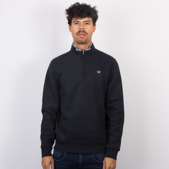 Crew Clothing Company Mens Blue Classic 1/2 Zip Sweat main image