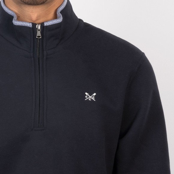 Crew Clothing Company Mens Blue Classic 1/2 Zip Sweat main image