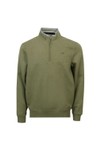 Crew Clothing Company Mens Green Classic 1/2 Zip Sweat