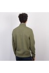 Crew Clothing Company Mens Green Classic 1/2 Zip Sweat