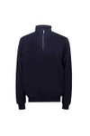 Les Deux Mens Blue Norregaard Tonal 1/2 Zip Sweatshirt