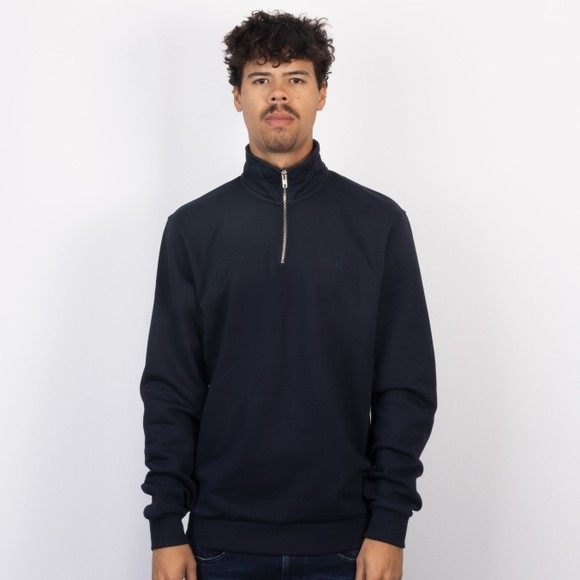 Les Deux Mens Blue Norregaard Tonal 1/2 Zip Sweatshirt main image
