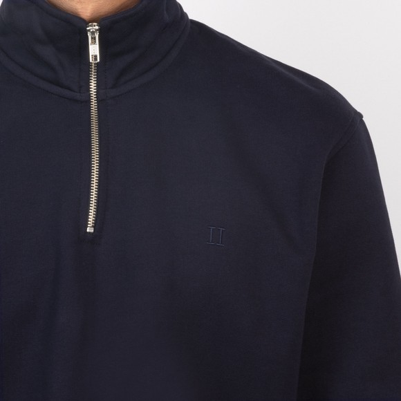 Les Deux Mens Blue Norregaard Tonal 1/2 Zip Sweatshirt main image