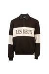Les Deux Mens Beige Zipper Rugby Sweatshirt