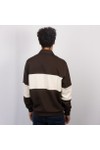 Les Deux Mens Beige Zipper Rugby Sweatshirt