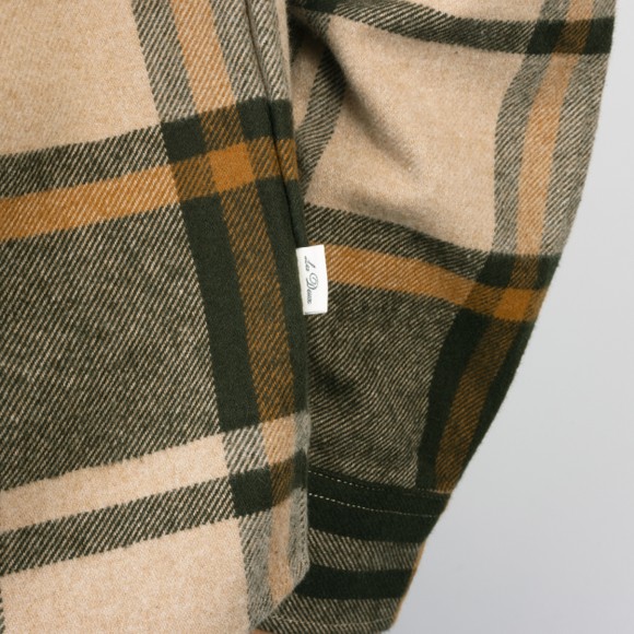Les Deux Mens Green Check Flannel Shirt main image