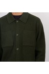 Les Deux Mens Green Milano Knit Overshirt
