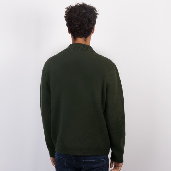 Les Deux Mens Green Milano Knit Overshirt main image