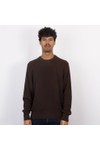 Les Deux Mens Brown Crewneck Knitted Jumper