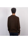 Les Deux Mens Brown Crewneck Knitted Jumper