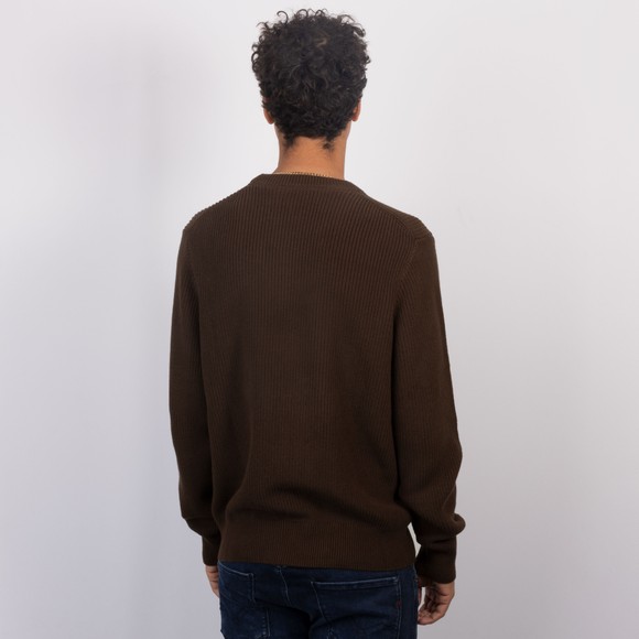 Les Deux Mens Brown Crewneck Knitted Jumper main image