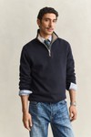 Gant Mens Blue Sacker 1/2 Zip Sweatshirt