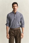 Gant Mens Blue Poplin Stripe Shirt