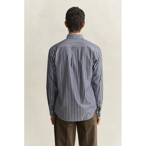 Gant Mens Blue Poplin Stripe Shirt main image