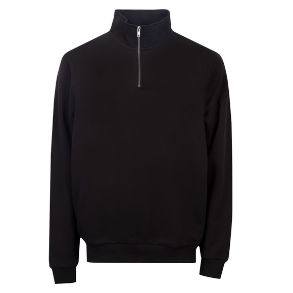 Les Deux Mens Black Norregaard Tonal 1/2 Zip Sweatshirt main image