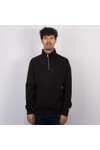 Les Deux Mens Black Norregaard Tonal 1/2 Zip Sweatshirt