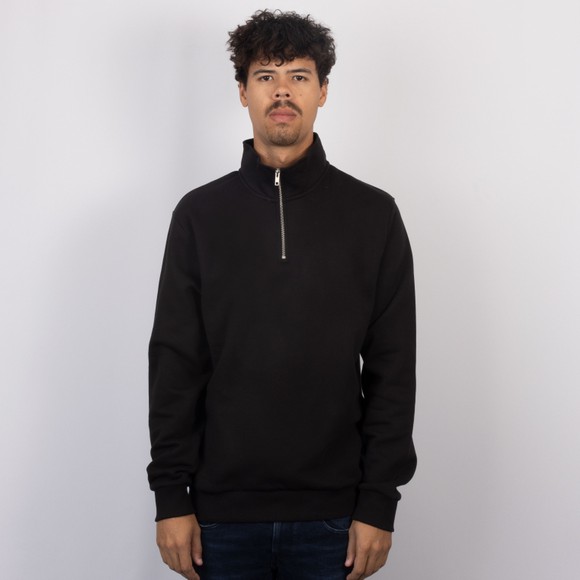 Les Deux Mens Black Norregaard Tonal 1/2 Zip Sweatshirt main image