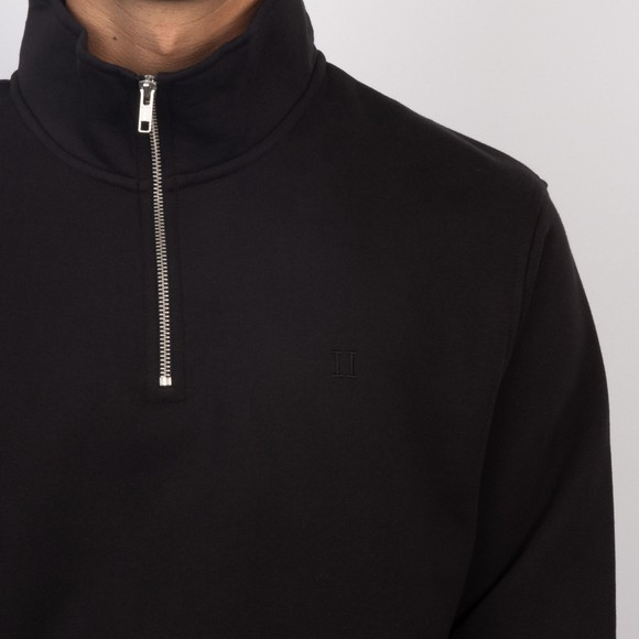Les Deux Mens Black Norregaard Tonal 1/2 Zip Sweatshirt main image