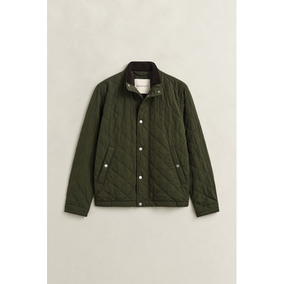 Gant Mens Green Classic Quilted Jacket main image