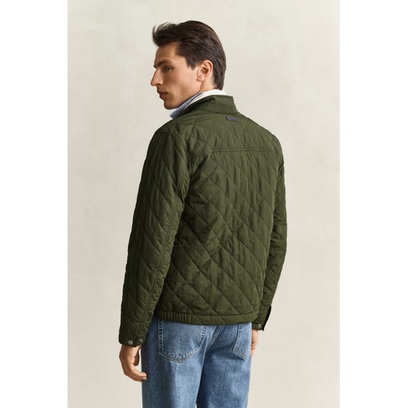 Gant Mens Green Classic Quilted Jacket main image