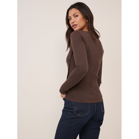 Nobody's Child Womens Brown Square Neck Asymmetric Top #4