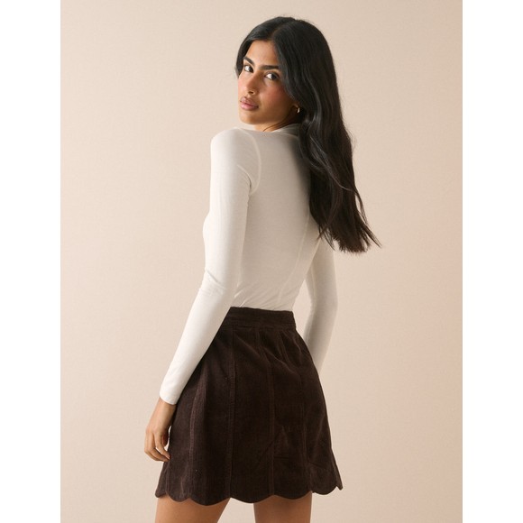 Nobody's Child Womens Brown Chelsea Cord  Skirt #4