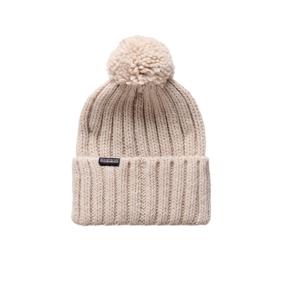 Napapijri Mens Beige Semiury 5 Knitted Hat #2
