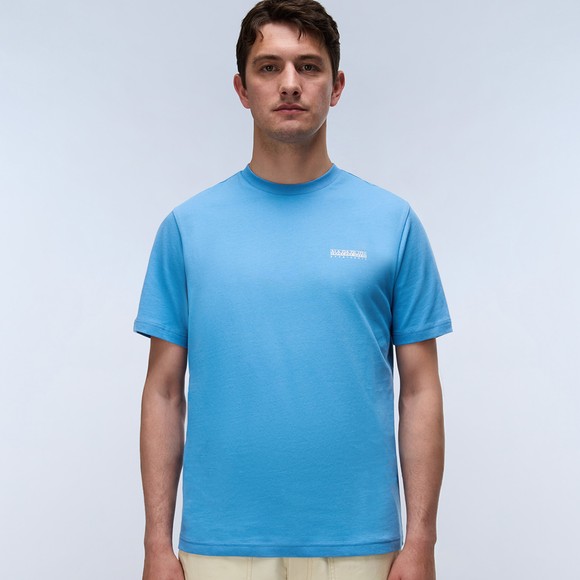 Napapijri Mens Blue Back Print T-Shirt #3