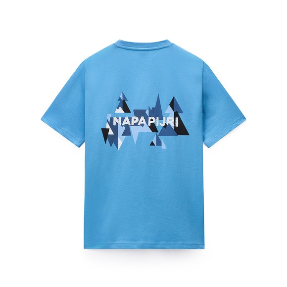 Napapijri Mens Blue Back Print T-Shirt #2