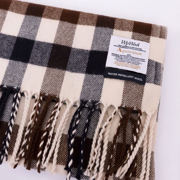 Aquascutum Mens Blue Wool Iconic Scarf #2