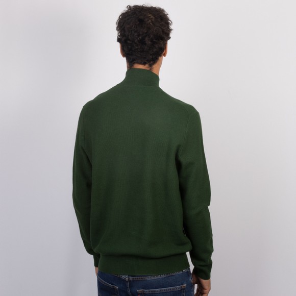 Polo Ralph Lauren Mens Green Waffle Half Zip Sweatshirt #4