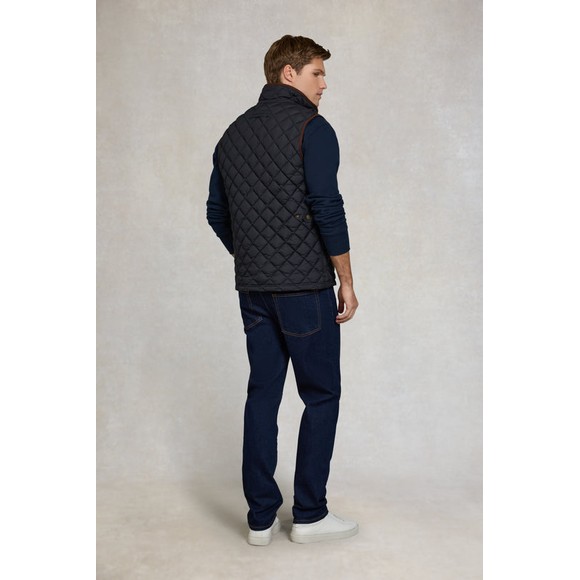 Holland Cooper Mens Blue Mens Country Quilted Gilet #4
