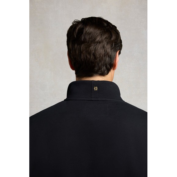 Holland Cooper Mens Black Mens Heritage 1/4 Zip Sweatshirt #3