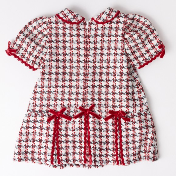 Deolinda Girls Red Textured Dress #3