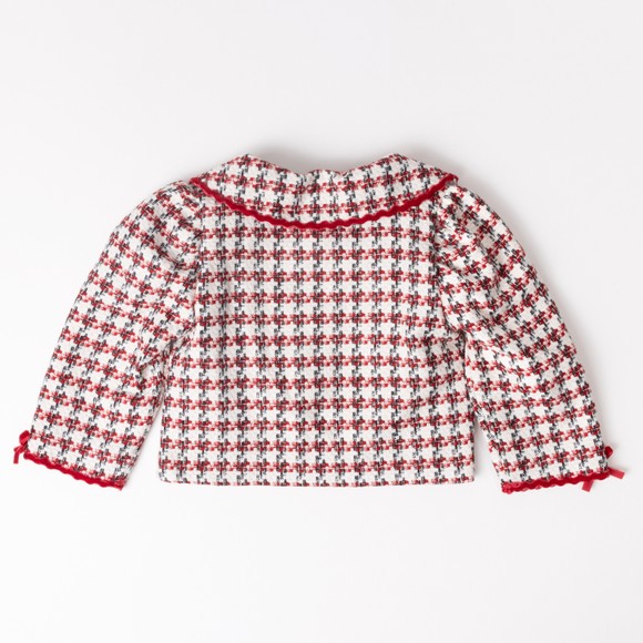 Deolinda Girls Red Textured Jacket #3
