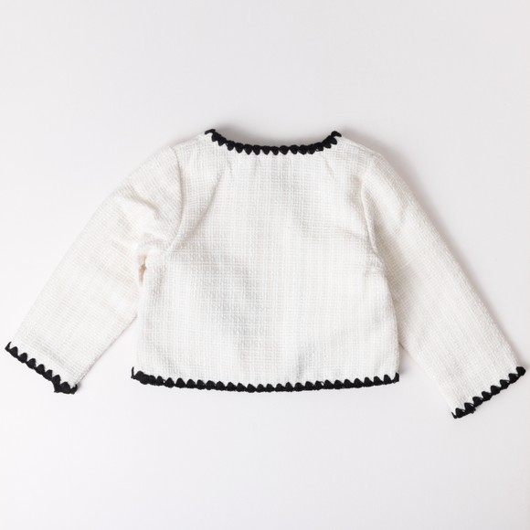 Deolinda Girls Off-White Texture Jacket #3