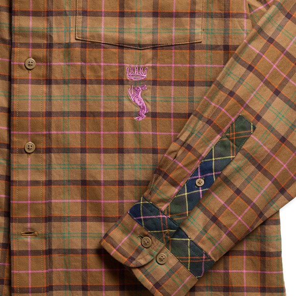 Barbour X Paul Smith Mens Brown Tartan Shirt #4