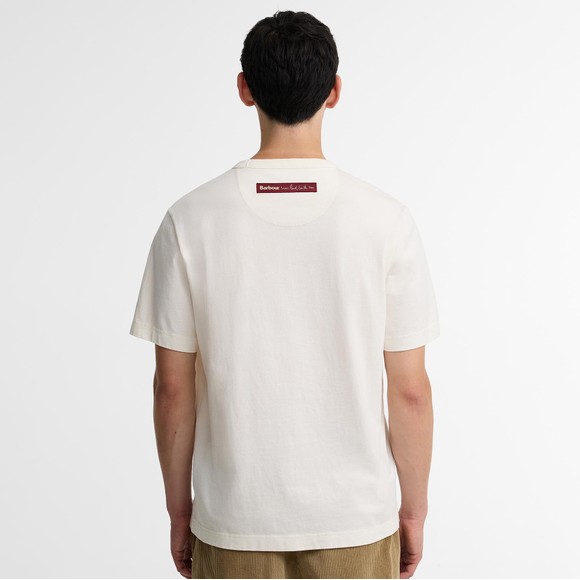 Barbour X Paul Smith Mens White Tinned T-Shirt #3
