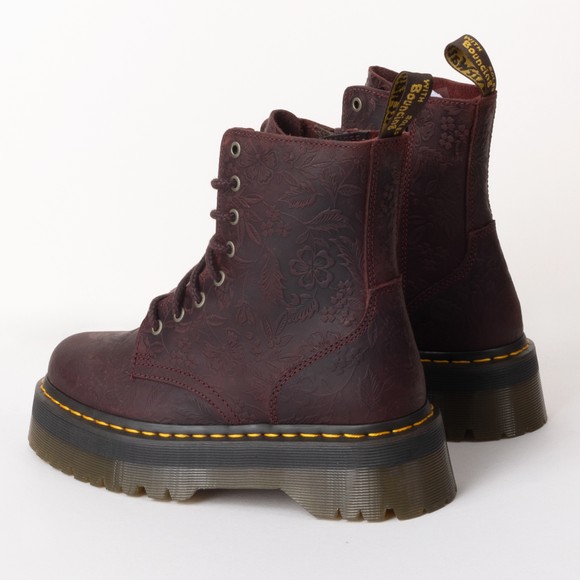 Dr. Martens Womens Red Jadon Emboss Floral Boot #3