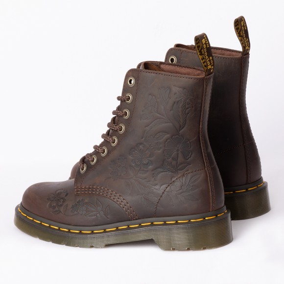 Dr. Martens Womens Brown 1460 Pascal Emboss Floral #3