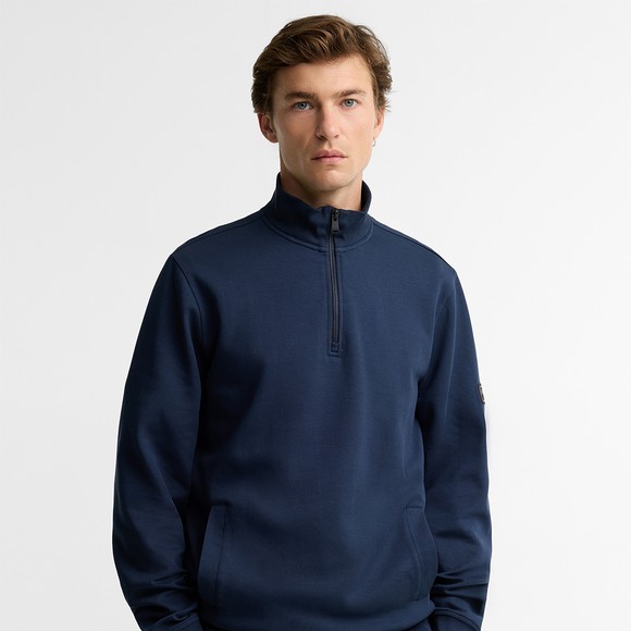 Barbour International Mens Blue Ilford Interlock Funnel Neck Half Zip #3