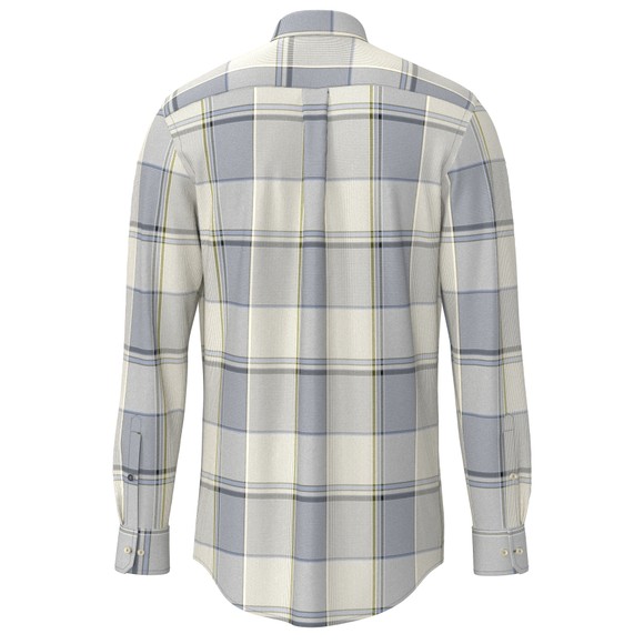 Fynch Hatton Mens Blue Mixed Check Shirt